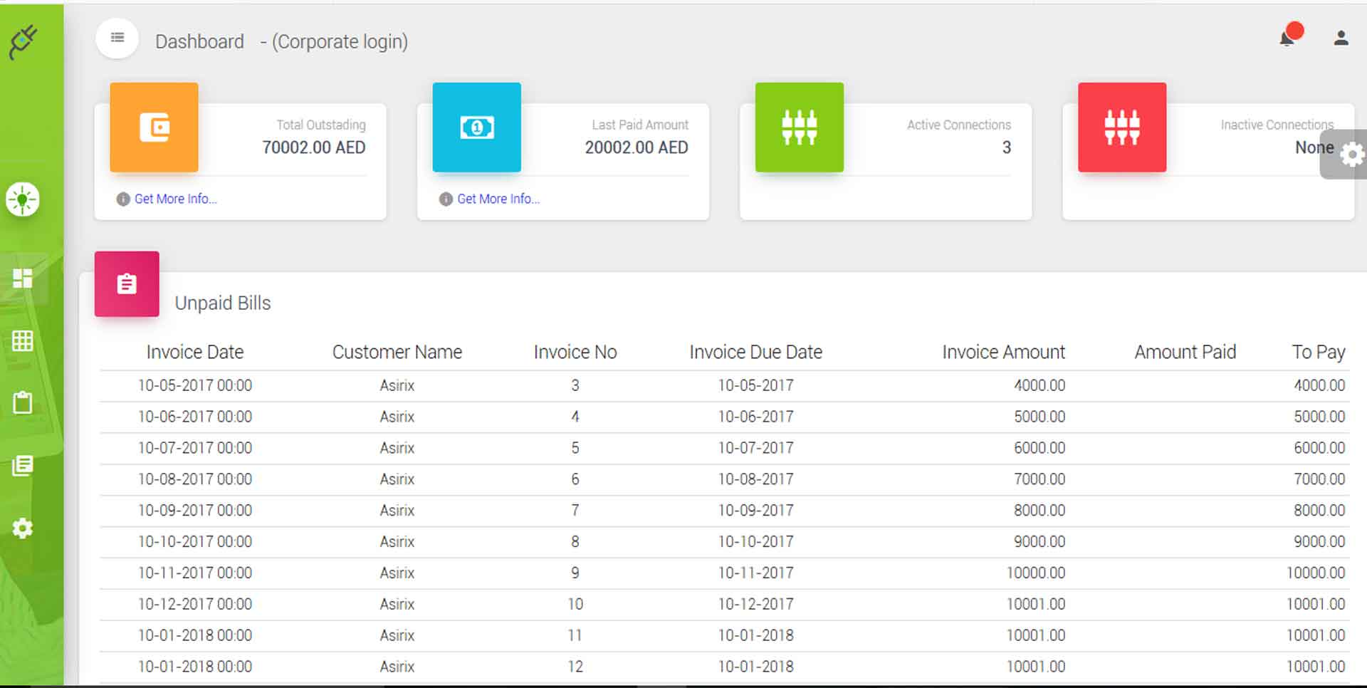 SmartBill Corporate Portal